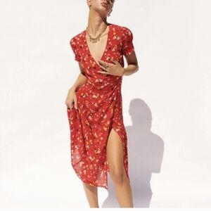 Realisation Par Teale Silk Wrap Dress